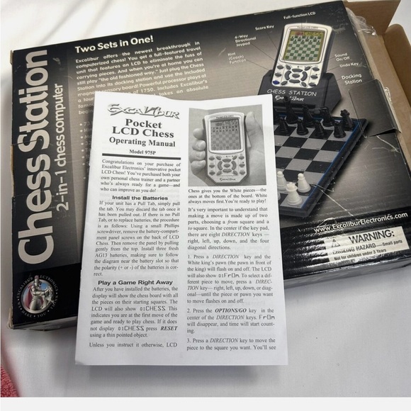 Excalibur electronic Chess Station 2 in 1 Chess Computer Game - Picture 4 of 7